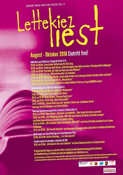 Lesefestival "Der Lettekiez liest" in Berlin Reinickendorf