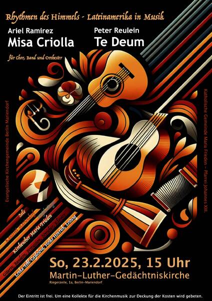 Missa Criolla und Te Deum - Klassische Chormusik mit lateinamerikanischen Rhythmen in Mariendorf