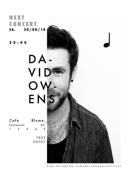 David Owens - Acoustic Indie, live in der Blume