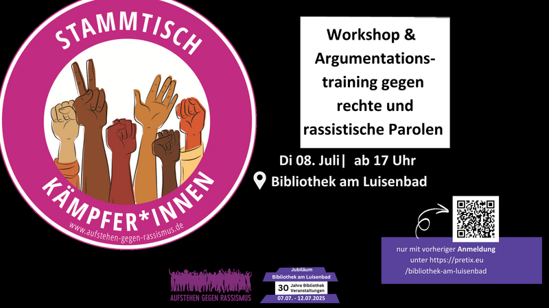 Workshop mit den "Stammtischkämpfer*innen" / Argumentationstraining gegen rechte Parolen 