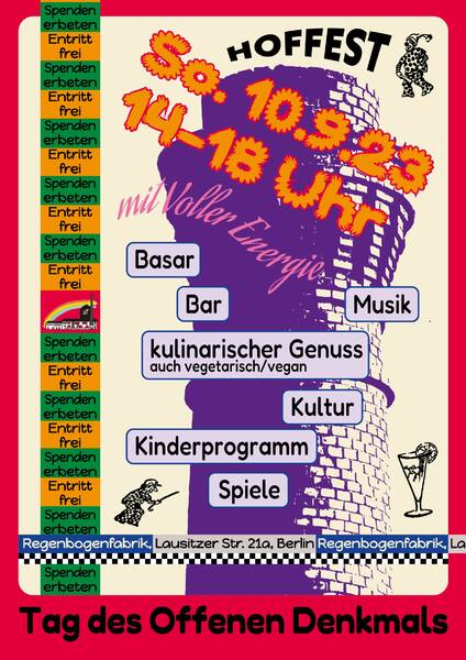 "Tag des offenen Denkmals mit Hoffest" - in der Regenbogenfabrik