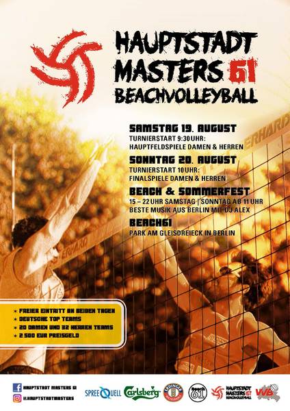 Hauptstadt Masters61 - Beachvolleyball Turnier - Sommerfest im Park am Gleisdreieck