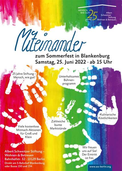 Sommerfest zum 25. Jubiläum der Albert Schweitzer Stiftung – Wohnen & Betreuen