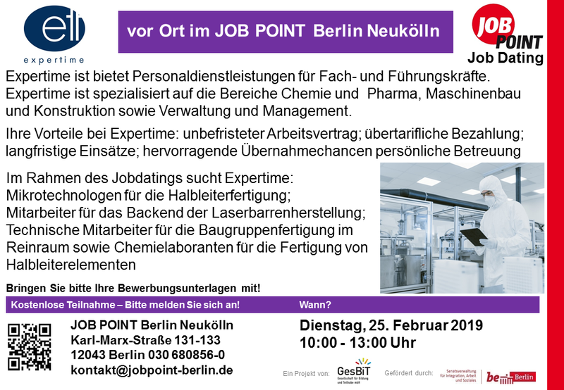 Jobdating mit Expertime