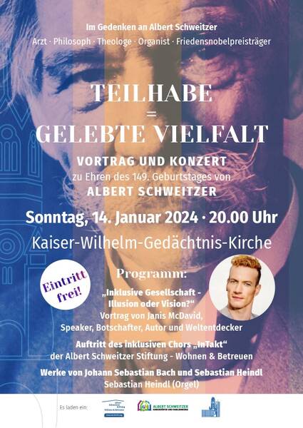 Gedenkveranstaltung für Albert Schweitzer in der Gedächtnis-Kirche 