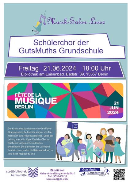 Fête de la Musique x Luisenbad: Schülerchor der GutsMuths Grundschule
