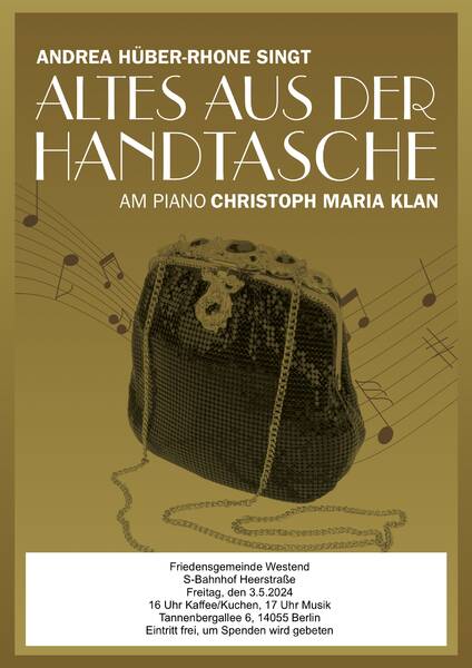 Andrea Hüber-Rhone singt  "Altes aus der Handtasche"