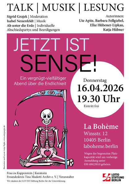"Jetzt ist Sense!" - Ein vergnügt-vielfältiger Abend über die Endlichkeit