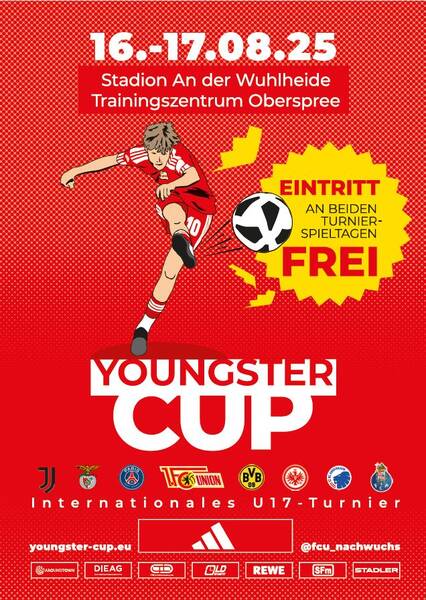 Youngster Cup 2025 (mit Juventus Turin, Paris St. Germain, Borussia Dortmund, FC Porto, FC Kopenhagen, Eintracht Frankfurt, 1. FC Union Berlin)