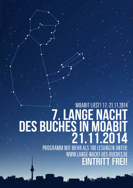 7.Lange Nacht des Buches in Moabit: Der Künstler Mols Landen liest im Kunstraum Siam von Franz Hohler „Bedingungen für die Nahrungsaufnahme“