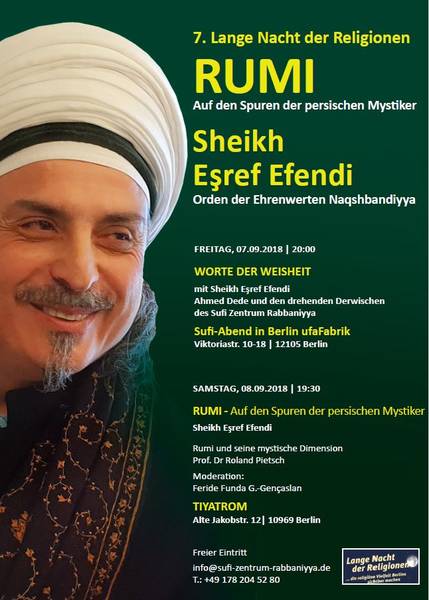 Sufi-Abend in Berlin ufaFabrik mit Sheikh Eşref Efendi 