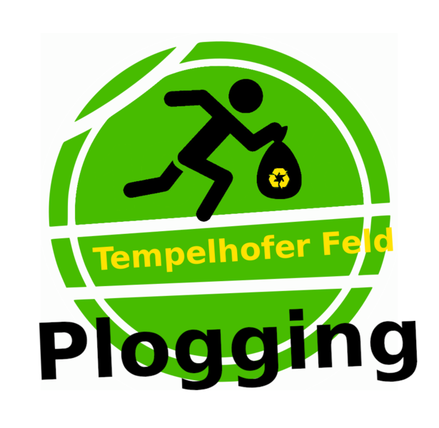 THF Plogging- Joggen und dabei Müll sammeln auf dem Feld