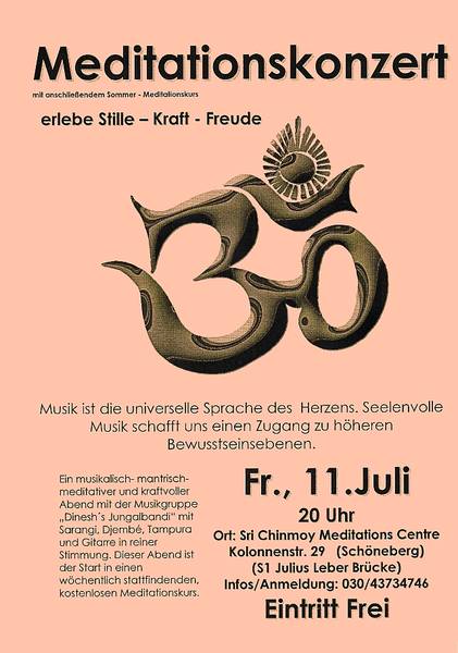 Erlebe Stille, Kraft, Freude - Meditationskonzert & Kursbeginn