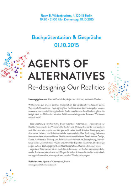 Buchpräsentation & Gespräche "Agents of Alternatives"