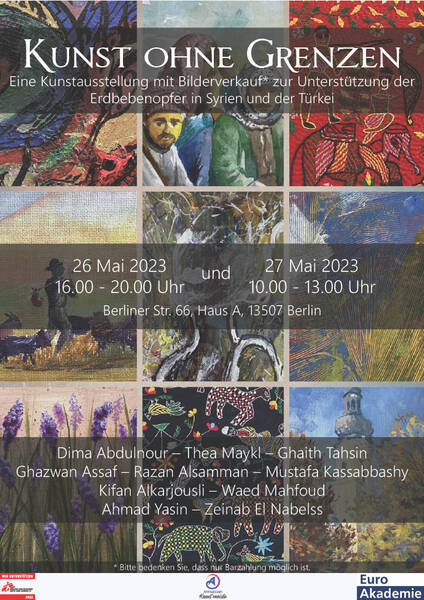 Kunst ohne Grenzen - Eine Kunstausstellung mit Bilderverkauf* zur Unterstützung der Erdbebenopfer in Syrien und der Türkei