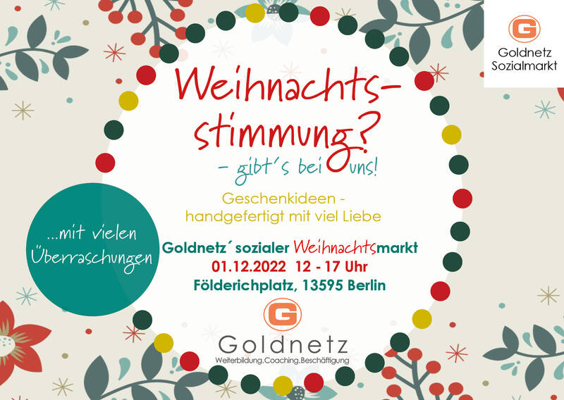 Goldnetz´ sozialer Weihnachtsmarkt in Spandau