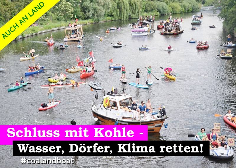 "Coal and Boat Potsdam" - Bootsdemo gegen Kohle
