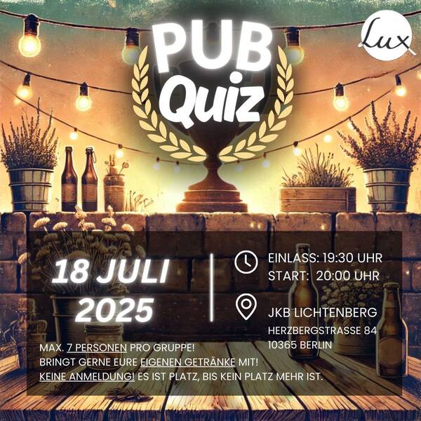 Pubquiz #12 in Lichtenberg