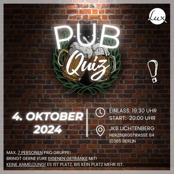 Pubquiz #7 in Lichtenberg 
