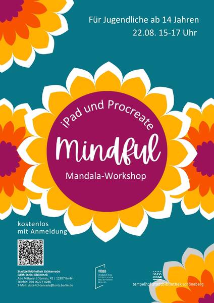 Mindful Mandala mit Procreate in der Stadtteilbibliothek Lichtenrade