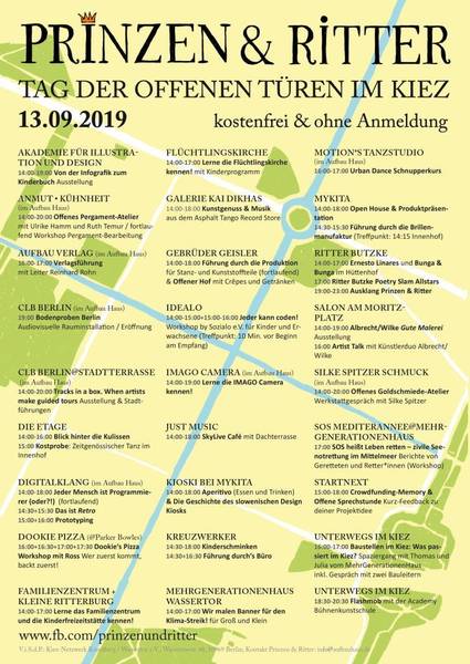 Prinzen & Ritter(straße) - Workshops & Führungen für die Nachbarschaft