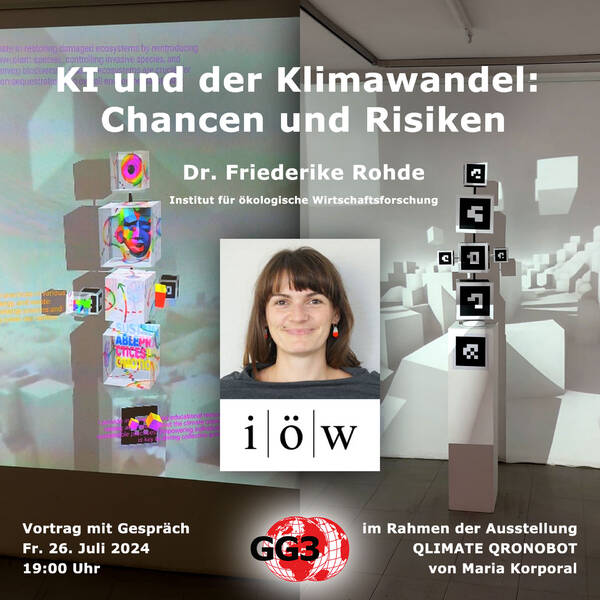 Vortrag mit Gespräch "KI und der Klimawandel: Chancen und Risiken"