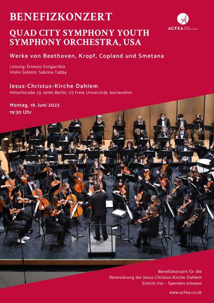 Quad City Symphony Youth Orchestra – Benefizkonzert Jesus-Christus-Kirche Dahlem