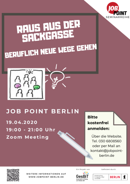 Online-Veranstaltung: Raus aus der Sackgasse – beruflich neue Wege gehen