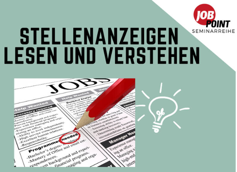 Online-Veranstaltung: Stellenanzeigen richtig lesen und verstehen