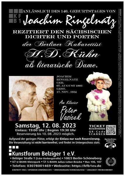 Anlässlich des 140. Geburtstages von Joachim Ringelnatz im KFB1