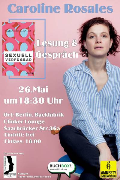 Lesung & Gespräch: Caroline Rosales "Sexuell verfügbar"