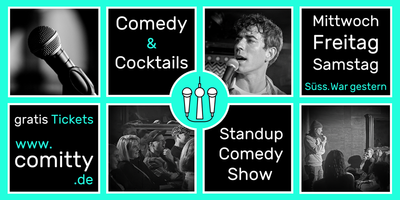 Comedy & Cocktails: Standup-Comedy-Show mit Profi-Comedians & Newcomern (19:30 Uhr in Friedrichshain)