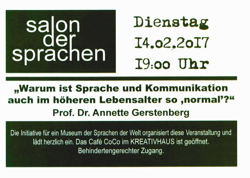 37. salon der sprachen / im KREATIVHAUS e. V. Berlin-Mitte