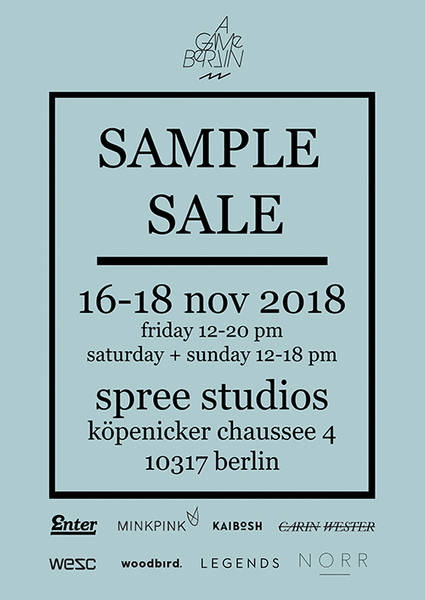 SAMPLE SALE - Fashion and Accessoires for Men and Women 