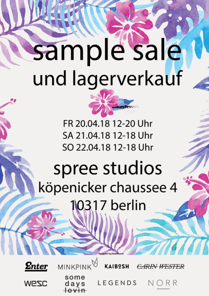 SAMPLE SALE- Fashion & Accessories for Men and Women SS'18