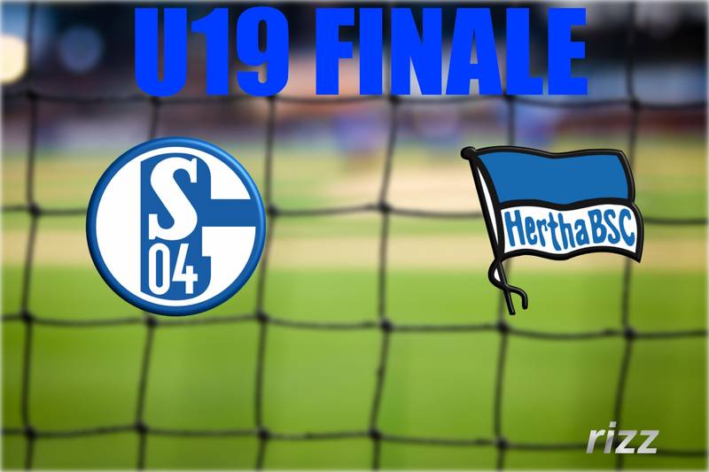 Schalke - Hertha U19 Deutsche Meisterschaft auf Leinwand in Kreuzberg