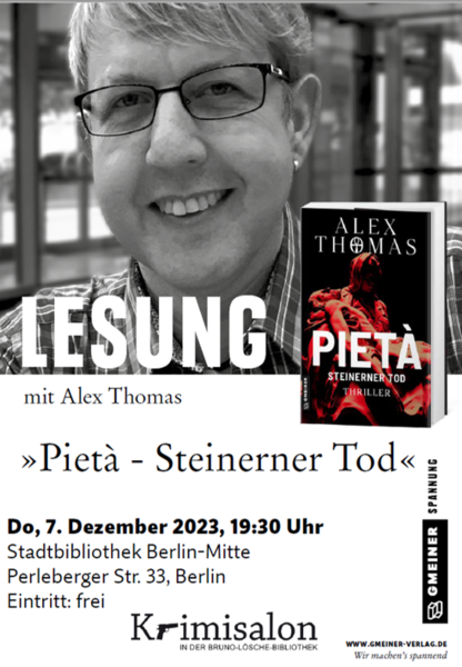 Lesung fällt aus ! ----------Pietà - Steinerner Tod 