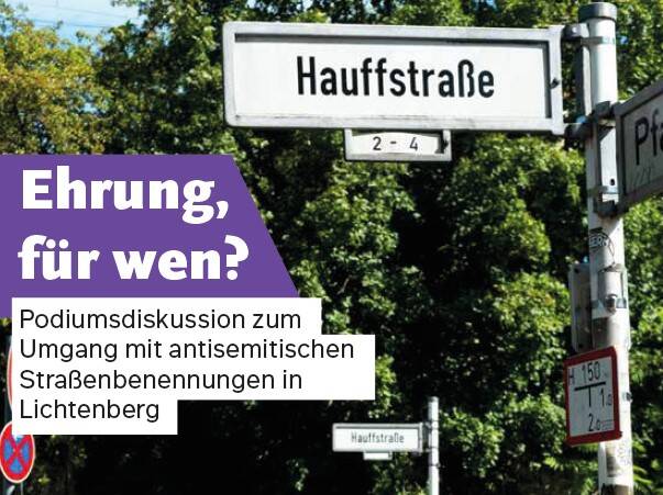 Podiumsdiskussion „Ehrung, für wen?“