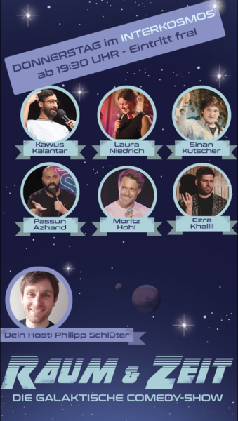 Stand-up Comedy-Show – ab 19:30 Uhr | "Raum & Zeit" – die galaktische Comedy-Show im Interkosmos