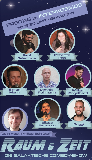 Stand-up Comedy-Show | ab 19:30 Uhr | Berlin-Lichtenberg | "Raum & Zeit Spezial" – die galaktische Comedy-Show im Interkosmos