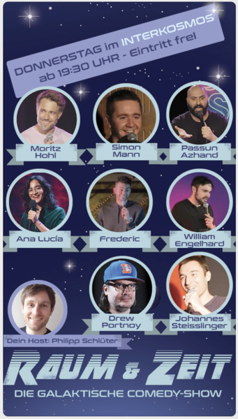 Stand-up Comedy-Show | Berlin-Lichtenberg ab 19:30 Uhr | "Raum & Zeit" im Interkosmos