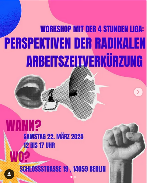Workshop zu radikaler Arbeitszeitverkürzung