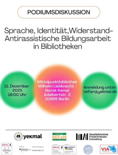 Podiumsdiskussion – Sprache, Identität, Widerstand: Antirassistische Bildung in Bibliotheken