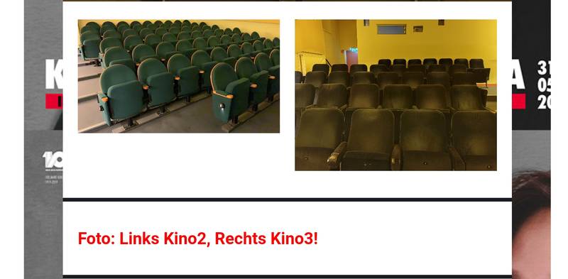 Gratis Kino Stühle im Bayblon (Mitte)