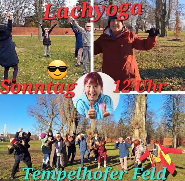 Lachyoga auf dem Tempelhofer Feld - lachend durch den Herbst auch wenn's mal kalt wird