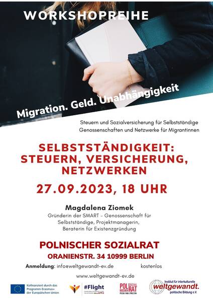Workshop: Selbstständigkeit: Steuern, Sozialversicherung, netzwerken