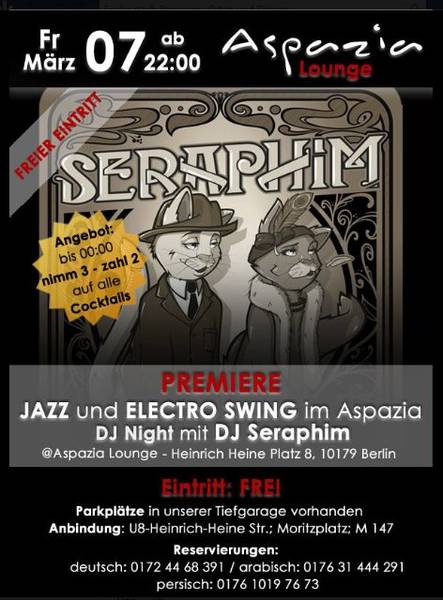 Jazz & Electro-Swing Premiere Aspazia-Lounge