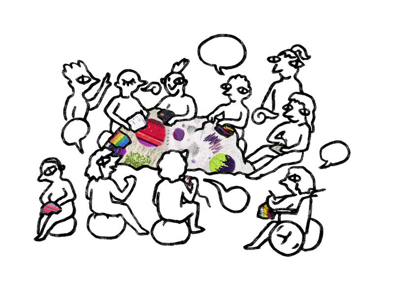 Sticken und Schwätzen. Drop-In