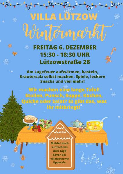 Wintermarkt im Kiez Zentrum Villa Lützow