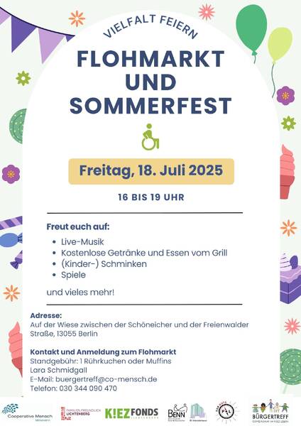 Vielfalt feiern - Flohmarkt und Sommerfest